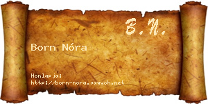 Born Nóra névjegykártya