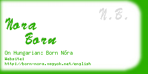 nora born business card