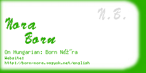 nora born business card